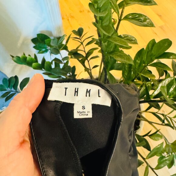 Thml Living A Dream Leather Top Size S - Picture 3 of 5